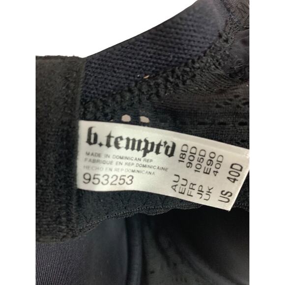 40D b.tempt'd by Wacoal New Bra Foundation Tshirt Black Underwire - Picture 10 of 11